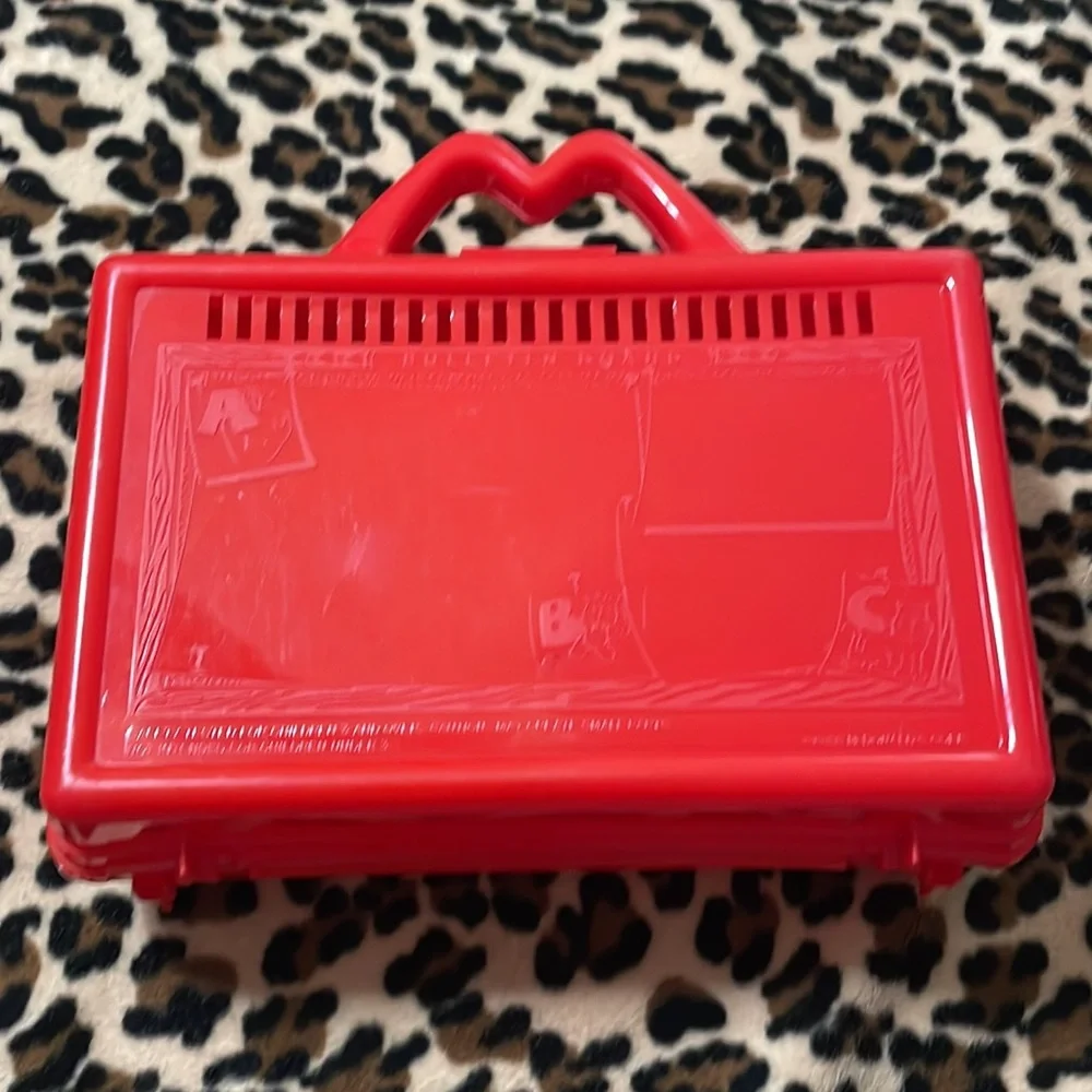 Vintage 1988 MCDONALDS Happy Meal Toy ❤️ On The Go Lunch Box Red Pencil Case 80s